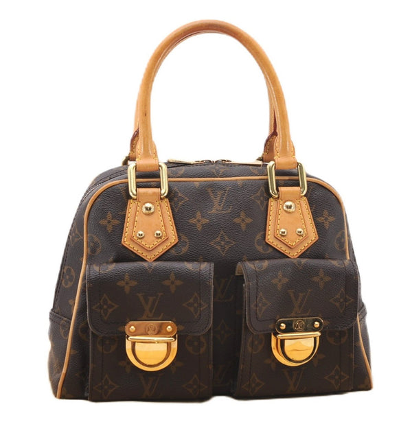 Authentic Louis Vuitton Monogram Manhattan PM Hand Bag Purse M40026 LV 5005F