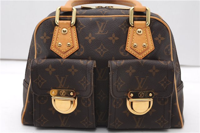 Authentic Louis Vuitton Monogram Manhattan PM Hand Bag Purse M40026 LV 5005F
