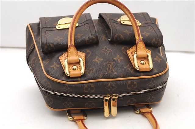 Authentic Louis Vuitton Monogram Manhattan PM Hand Bag Purse M40026 LV 5005F