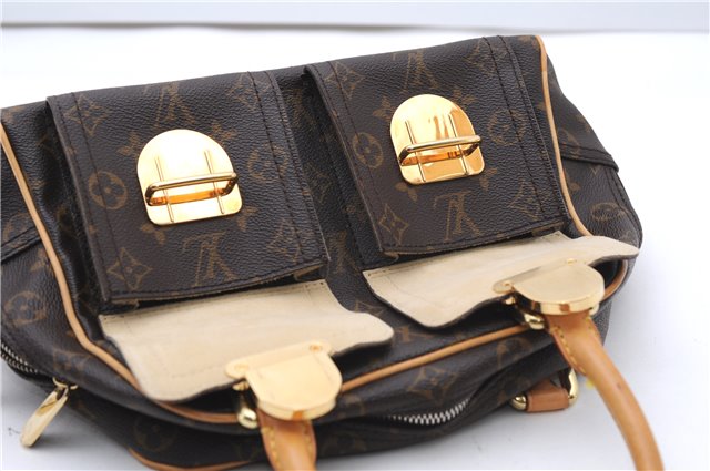Authentic Louis Vuitton Monogram Manhattan PM Hand Bag Purse M40026 LV 5005F