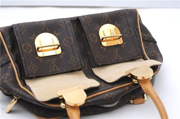 Authentic Louis Vuitton Monogram Manhattan PM Hand Bag Purse M40026 LV 5005F