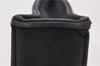 Authentic HERMES Deauville PM Hand Tote Hand Bag Purse Canvas Black 5006C