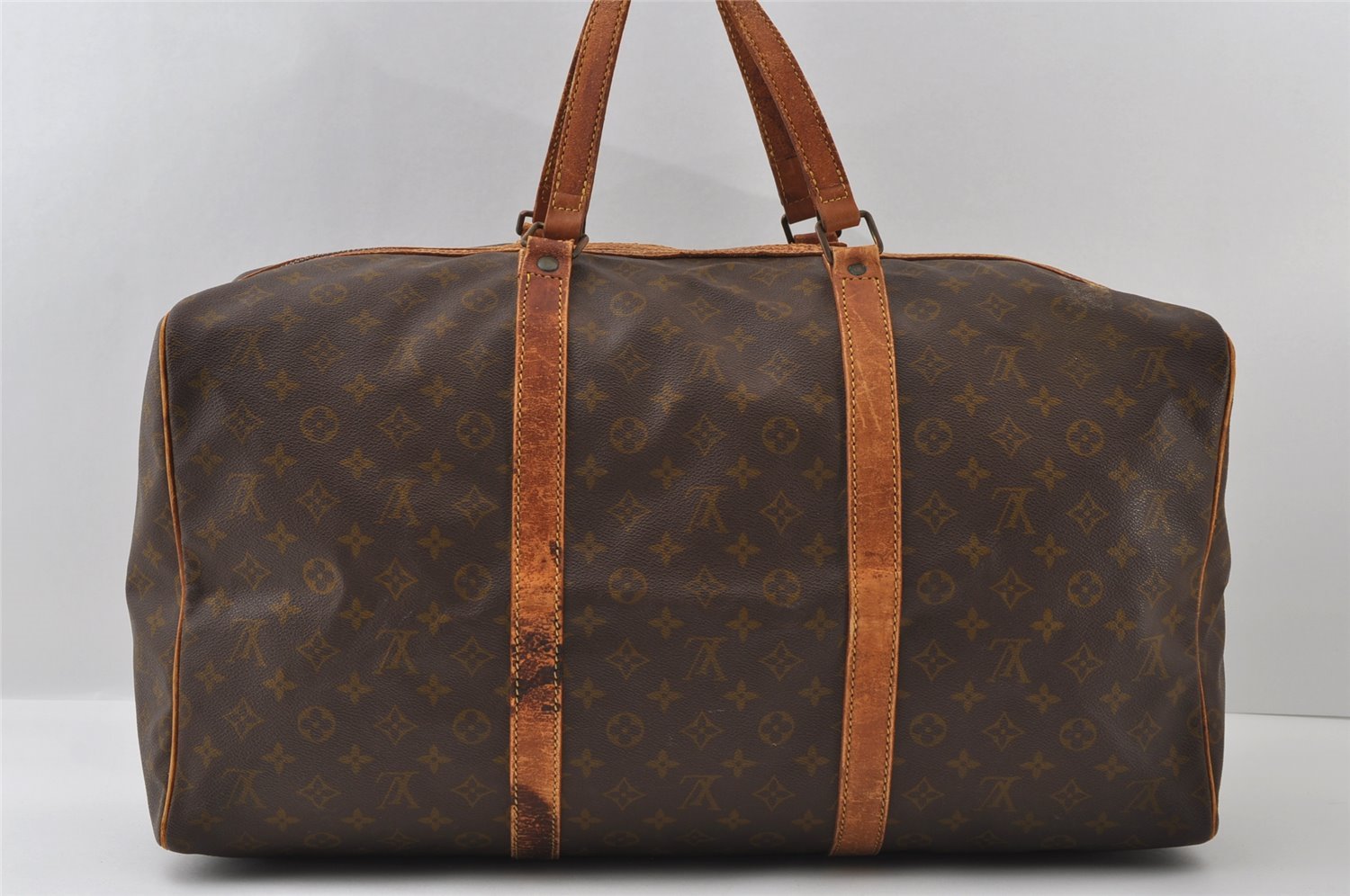 Authentic Louis Vuitton Monogram Sac Souple55 Hand Boston Bag Old Model LV 5006I