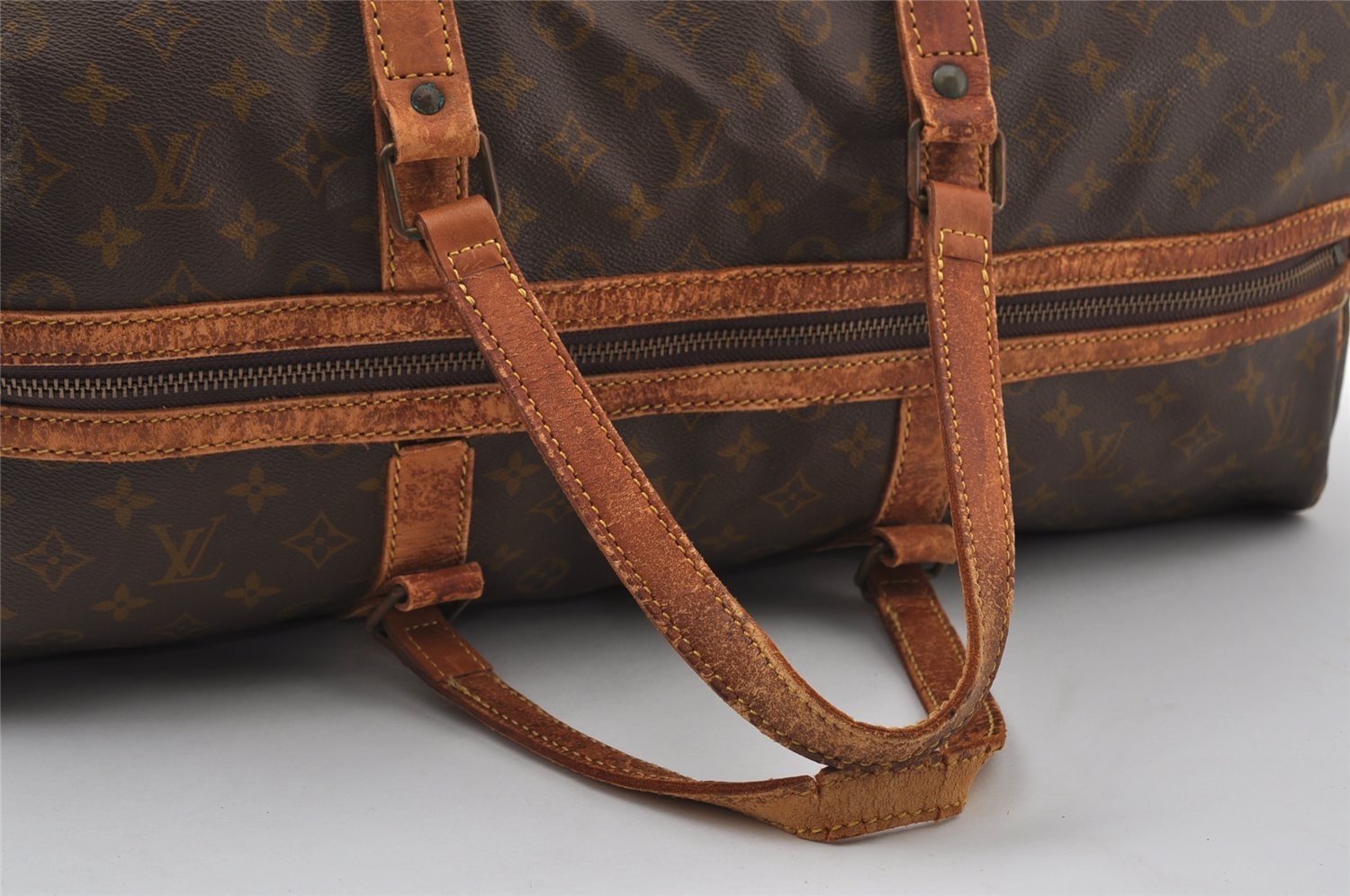 Authentic Louis Vuitton Monogram Sac Souple55 Hand Boston Bag Old Model LV 5006I