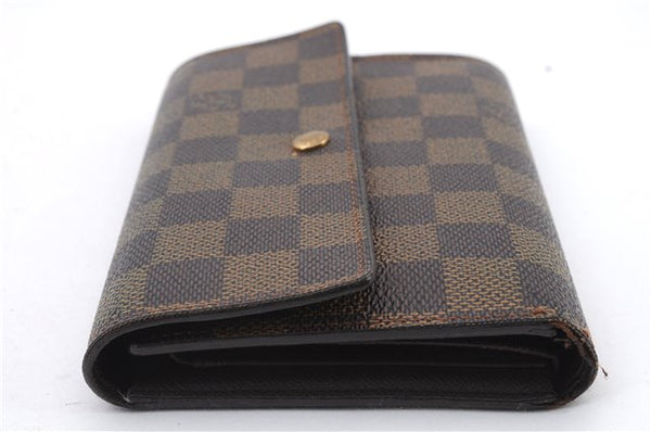 Authentic LOUIS VUITTON Damier Porte Tresor Etui Papier Wallet N61202 LV 5007C