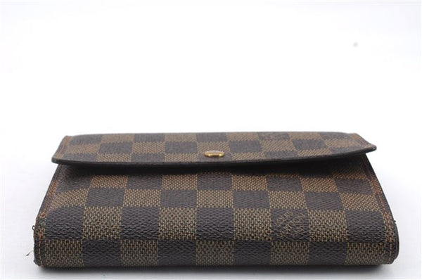 Authentic LOUIS VUITTON Damier Porte Tresor Etui Papier Wallet N61202 LV 5007C