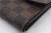 Authentic LOUIS VUITTON Damier Porte Tresor Etui Papier Wallet N61202 LV 5007C