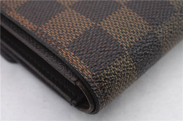 Authentic LOUIS VUITTON Damier Porte Tresor Etui Papier Wallet N61202 LV 5007C