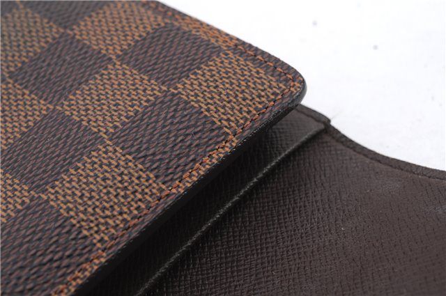 Authentic LOUIS VUITTON Damier Porte Tresor Etui Papier Wallet N61202 LV 5007C