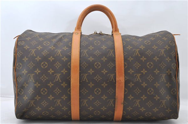 Authentic Louis Vuitton Monogram Keepall 50 Travel Boston Bag M41426 LV 5008E