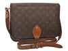 Authentic Louis Vuitton Monogram Cartouchiere GM Shoulder Bag Old Model 5008I