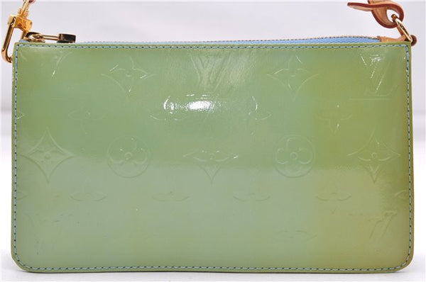 Auth Louis Vuitton Vernis Lexington Hand Bag Pouch Light Green M91011 LV 5012D