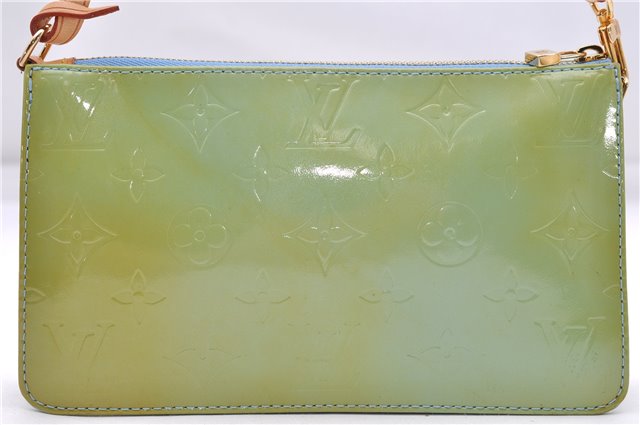 Auth Louis Vuitton Vernis Lexington Hand Bag Pouch Light Green M91011 LV 5012D