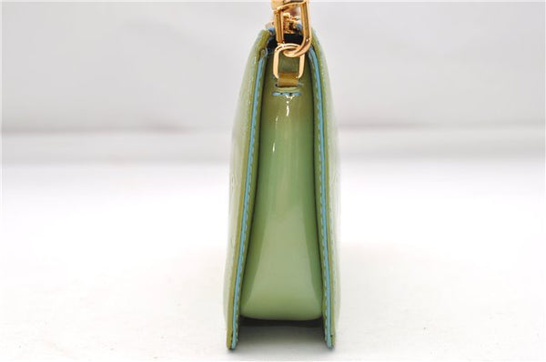 Auth Louis Vuitton Vernis Lexington Hand Bag Pouch Light Green M91011 LV 5012D