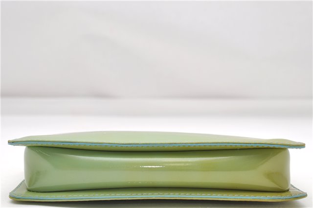 Auth Louis Vuitton Vernis Lexington Hand Bag Pouch Light Green M91011 LV 5012D