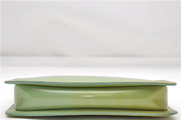 Auth Louis Vuitton Vernis Lexington Hand Bag Pouch Light Green M91011 LV 5012D