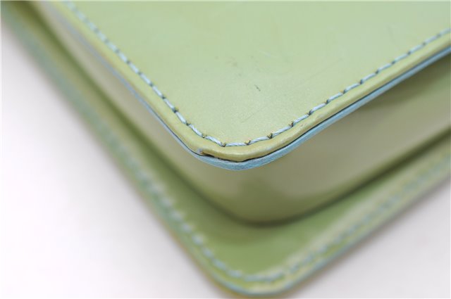 Auth Louis Vuitton Vernis Lexington Hand Bag Pouch Light Green M91011 LV 5012D
