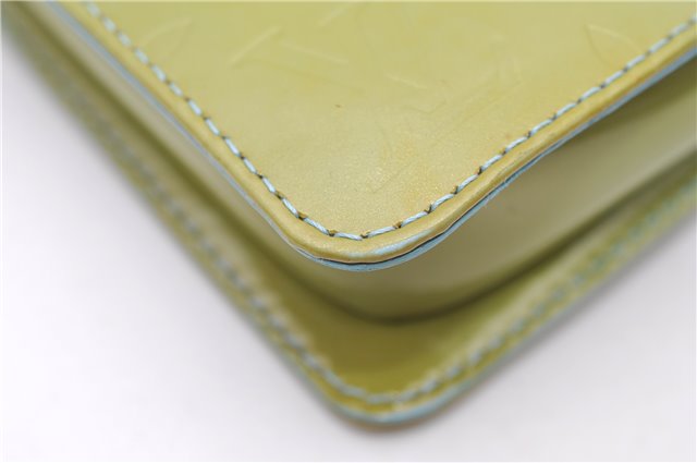 Auth Louis Vuitton Vernis Lexington Hand Bag Pouch Light Green M91011 LV 5012D