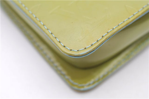 Auth Louis Vuitton Vernis Lexington Hand Bag Pouch Light Green M91011 LV 5012D