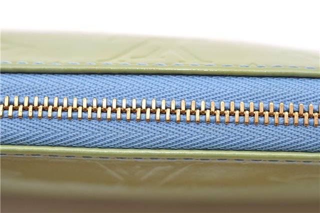Auth Louis Vuitton Vernis Lexington Hand Bag Pouch Light Green M91011 LV 5012D
