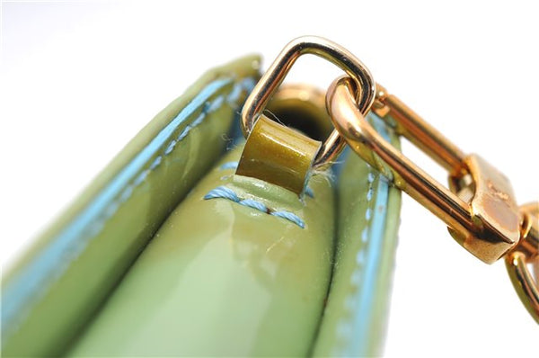 Auth Louis Vuitton Vernis Lexington Hand Bag Pouch Light Green M91011 LV 5012D