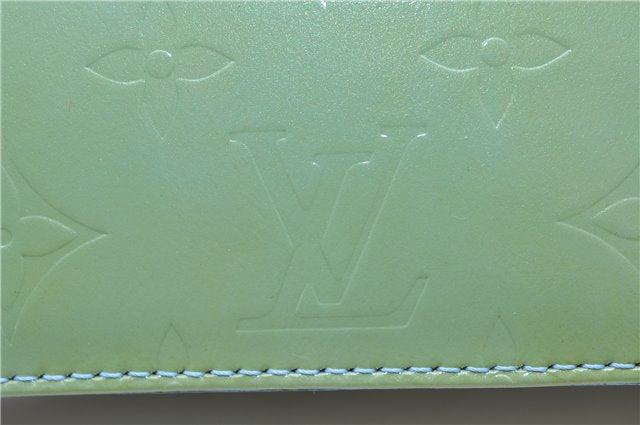 Auth Louis Vuitton Vernis Lexington Hand Bag Pouch Light Green M91011 LV 5012D