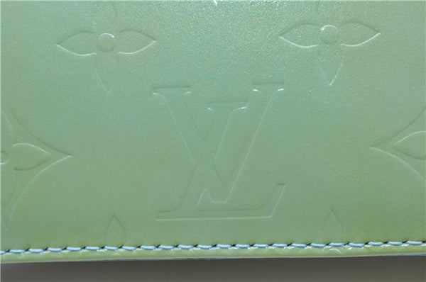 Auth Louis Vuitton Vernis Lexington Hand Bag Pouch Light Green M91011 LV 5012D