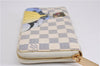 Authentic Louis Vuitton Damier Azur Zippy Wallet Purse Balloon N63006 LV 5013F