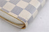 Authentic Louis Vuitton Damier Azur Zippy Wallet Purse Balloon N63006 LV 5013F