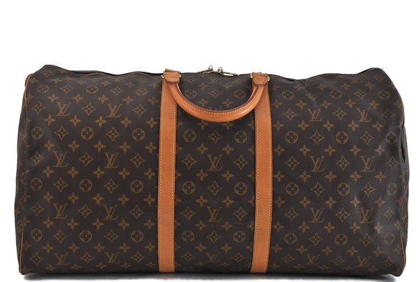 Authentic LOUIS VUITTON Monogram Keepall 60 Boston Bag M41422 LV 5014C