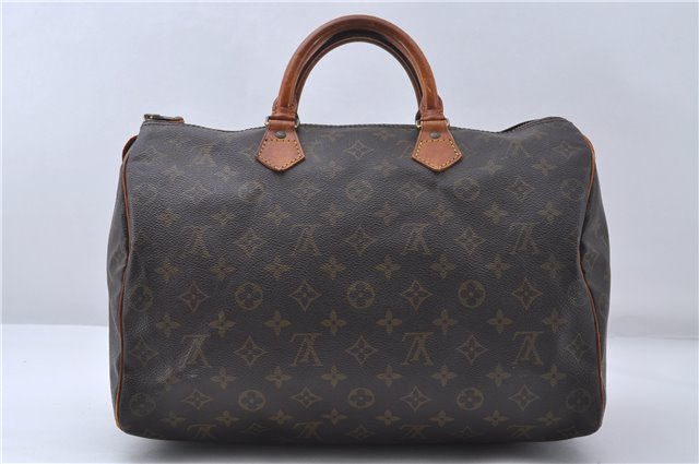 Authentic Louis Vuitton Monogram Speedy 35 Hand Boston Bag M41524 LV 5017D