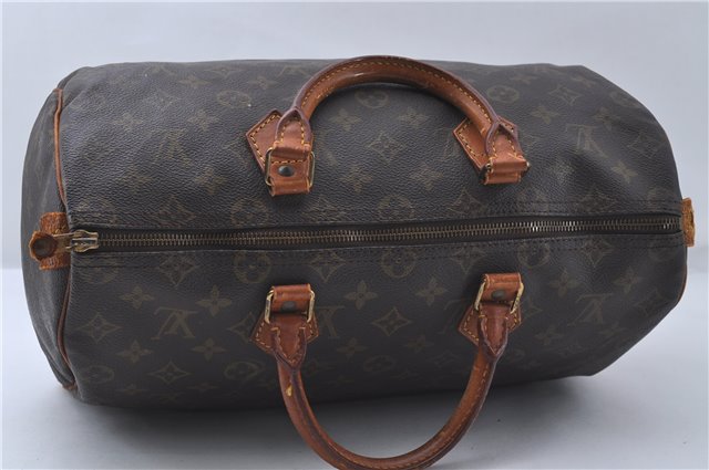 Authentic Louis Vuitton Monogram Speedy 35 Hand Boston Bag M41524 LV 5017D