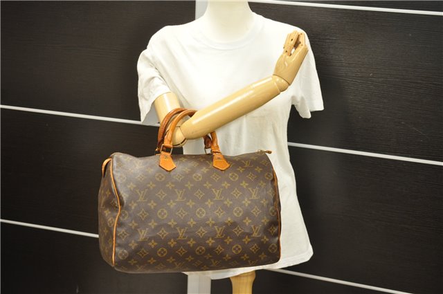 Authentic Louis Vuitton Monogram Speedy 35 Hand Boston Bag M41524 LV 5017D