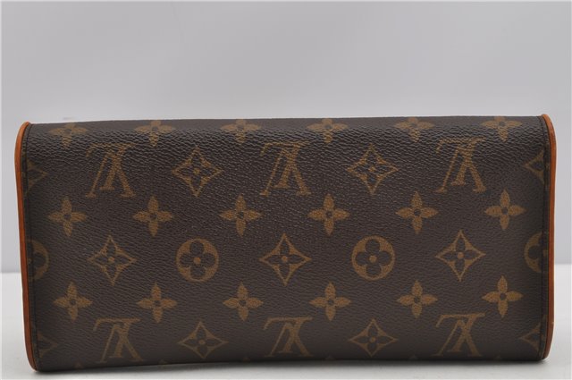 Authentic Louis Vuitton Monogram Pochette Twin GM Shoulder Bag M51852 LV 5018F