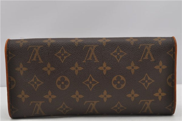 Authentic Louis Vuitton Monogram Pochette Twin GM Shoulder Bag M51852 LV 5018F