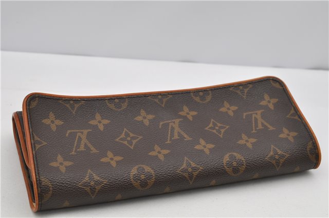 Authentic Louis Vuitton Monogram Pochette Twin GM Shoulder Bag M51852 LV 5018F