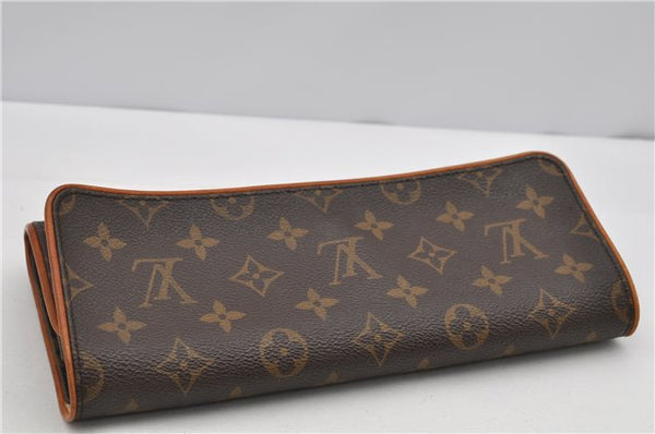 Authentic Louis Vuitton Monogram Pochette Twin GM Shoulder Bag M51852 LV 5018F