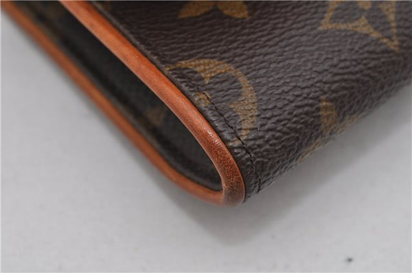 Authentic Louis Vuitton Monogram Pochette Twin GM Shoulder Bag M51852 LV 5018F