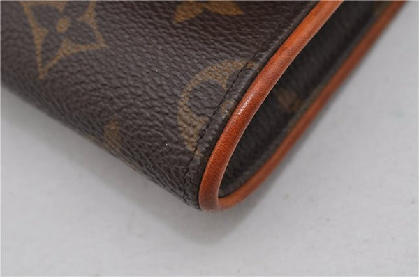 Authentic Louis Vuitton Monogram Pochette Twin GM Shoulder Bag M51852 LV 5018F