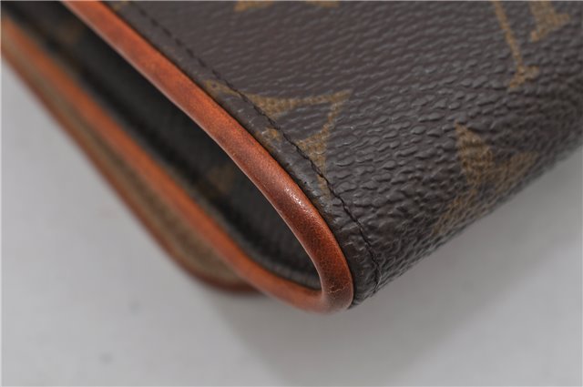 Authentic Louis Vuitton Monogram Pochette Twin GM Shoulder Bag M51852 LV 5018F