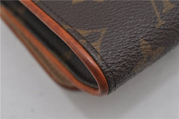 Authentic Louis Vuitton Monogram Pochette Twin GM Shoulder Bag M51852 LV 5018F