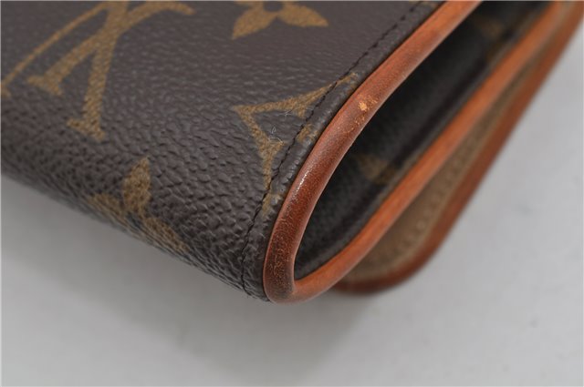 Authentic Louis Vuitton Monogram Pochette Twin GM Shoulder Bag M51852 LV 5018F