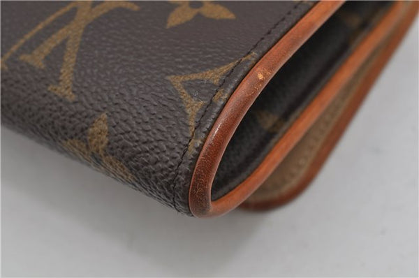 Authentic Louis Vuitton Monogram Pochette Twin GM Shoulder Bag M51852 LV 5018F