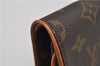 Authentic Louis Vuitton Monogram Pochette Twin GM Shoulder Bag M51852 LV 5018F