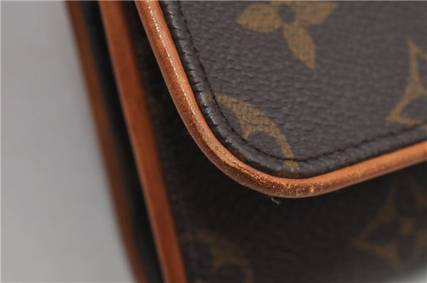 Authentic Louis Vuitton Monogram Pochette Twin GM Shoulder Bag M51852 LV 5018F