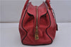 Authentic PRADA Vintage Leather Nappa 2Way Shoulder Hand Tote Bag Red 5020F