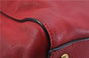 Authentic PRADA Vintage Leather Nappa 2Way Shoulder Hand Tote Bag Red 5020F