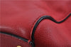 Authentic PRADA Vintage Leather Nappa 2Way Shoulder Hand Tote Bag Red 5020F