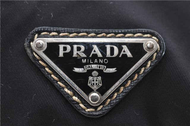 Authentic PRADA Nylon Leather Shoulder Hand Bag Purse Black 5021C