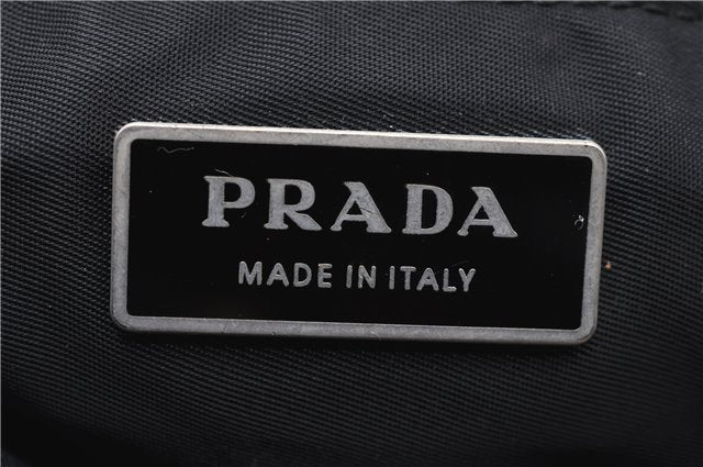 Authentic PRADA Nylon Leather Shoulder Hand Bag Purse Black 5021C